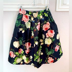 YiShang floral midi skirt size large